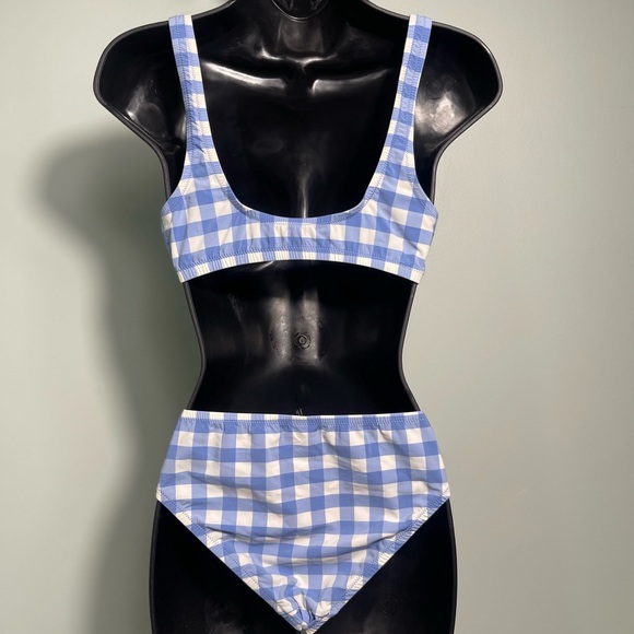 J Crew Squareneck Bikini Swimsuit Set Size Medium - Picture 2 of 4